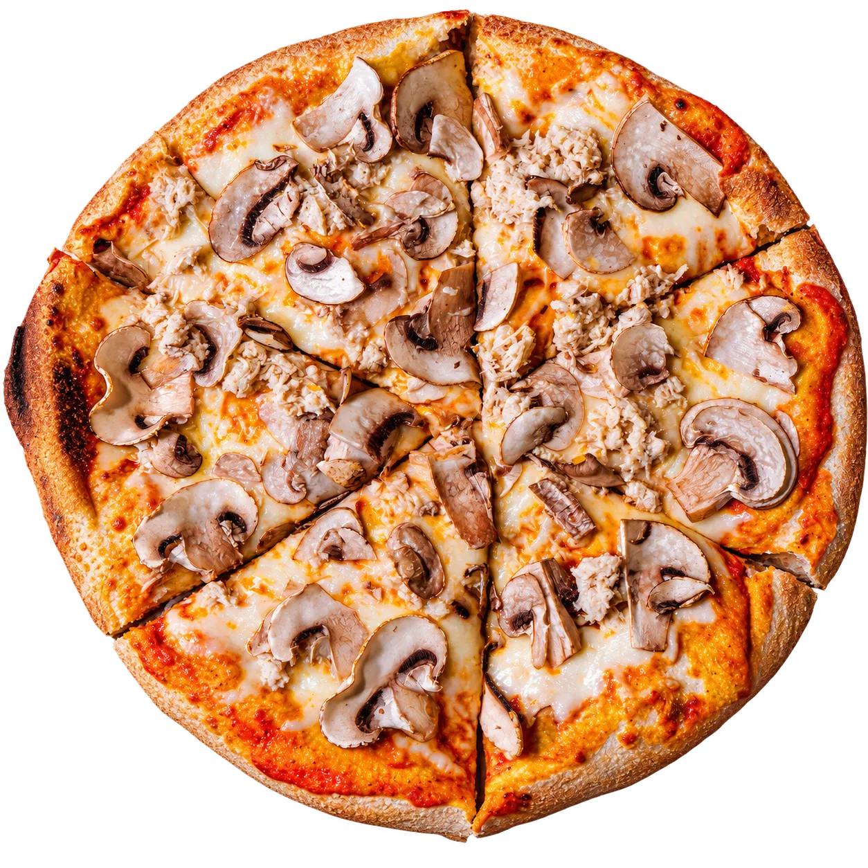 Pizza Pollo y Champiñones